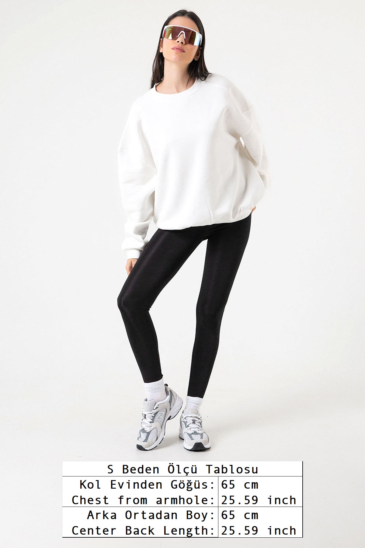 3 iplik şardonlu oversize düşük omuz pamuklu kadın sweatshirt