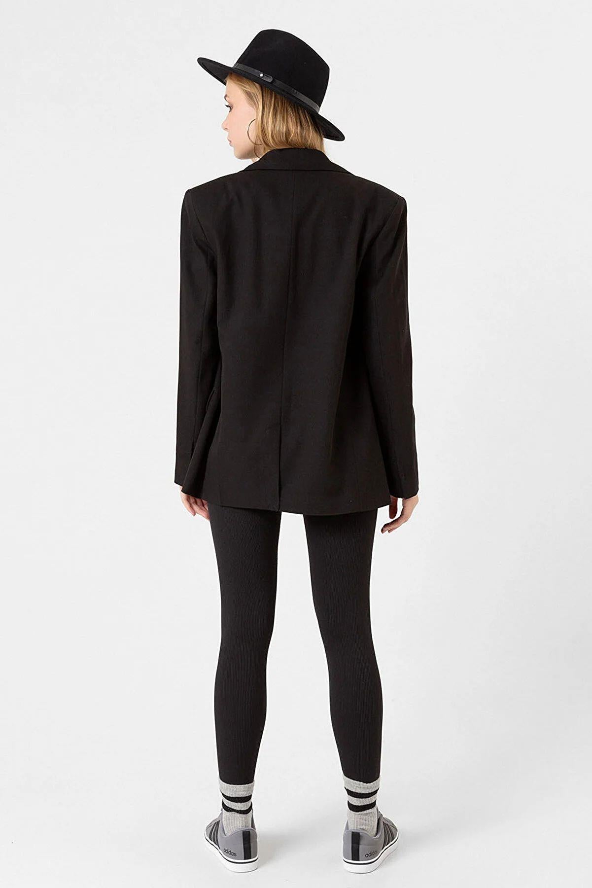 Feminen Kesim Regular Fit Klasik Kruvaze Blazer Kadın Ceket