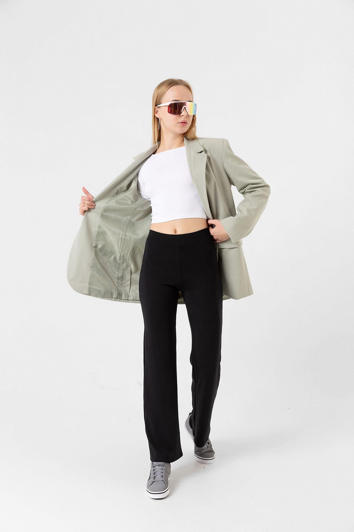 Modal Yumuşak dokulu Wide Leg geniş paça örme Modal kadın pantolon