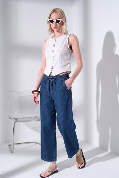 Normal Bel Kısa Denim Pamuk Lyocell kadın Kot Jean Pantolon @Balica2 Maule