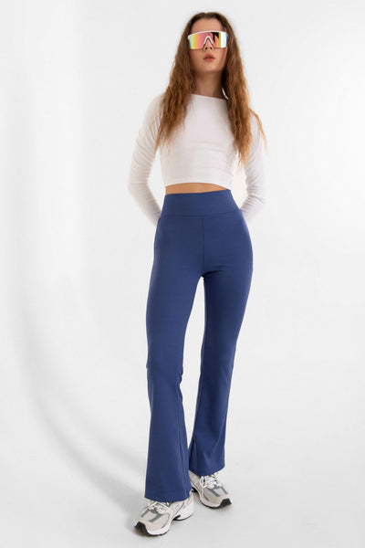 Yüksek Bel, Fitilli, Toparlayıcı Kaşkorse ispanyol fit and flare Örme Tayt Domoda