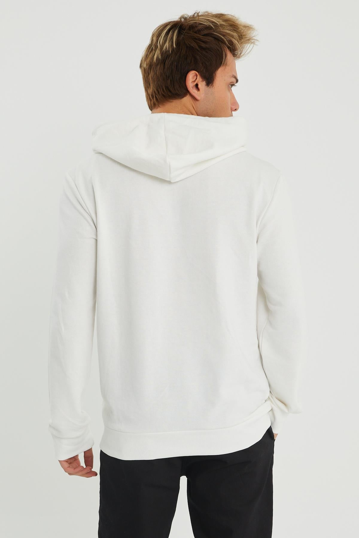 3 thread Crew Neck hooded male sweatshirt