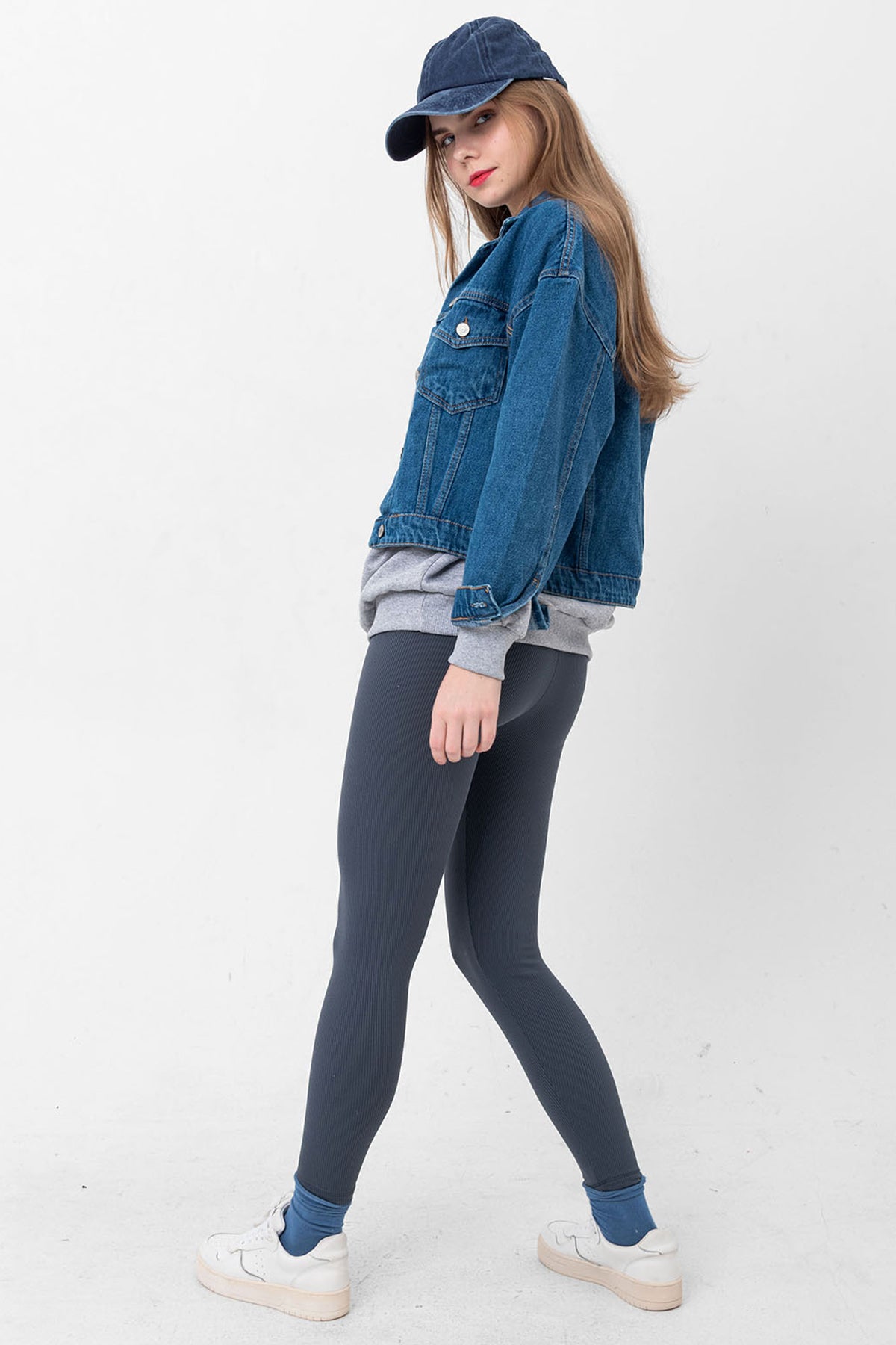Çift Cepli Kadın Kot Ceket Denim Jean Mont