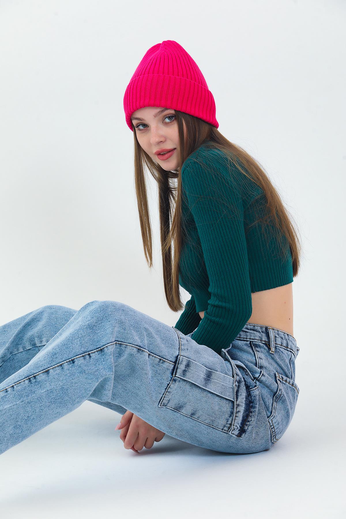 Large Paça High Waist Palazzo Cargo Women's Pants