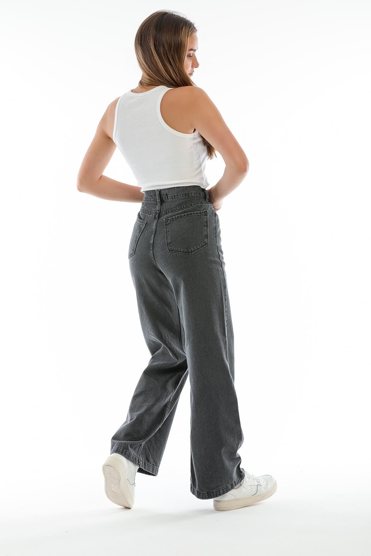 High waist wide trotting wide leg jeans women jeans