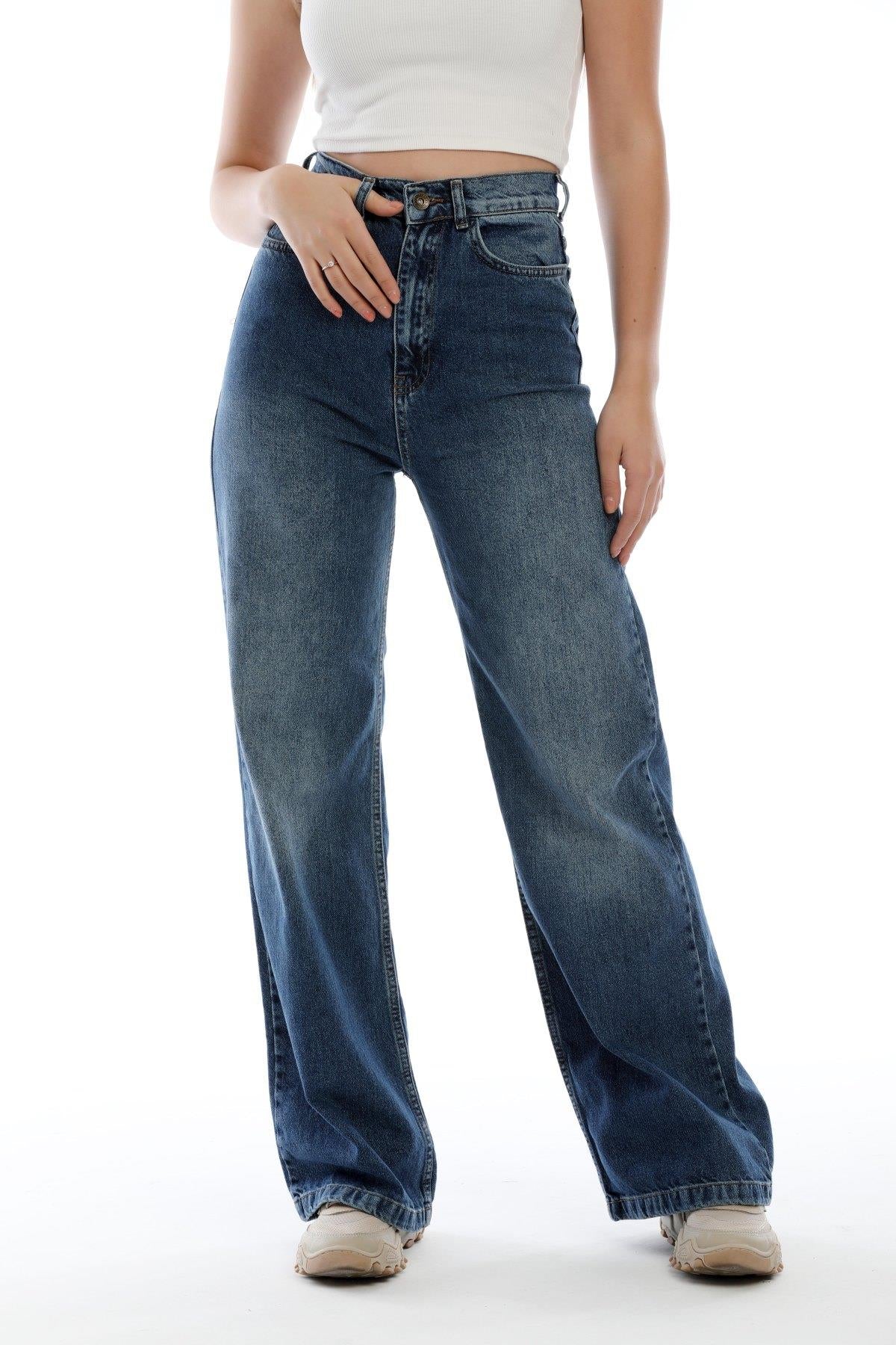 High waist wide trotting wide leg jeans women jeans