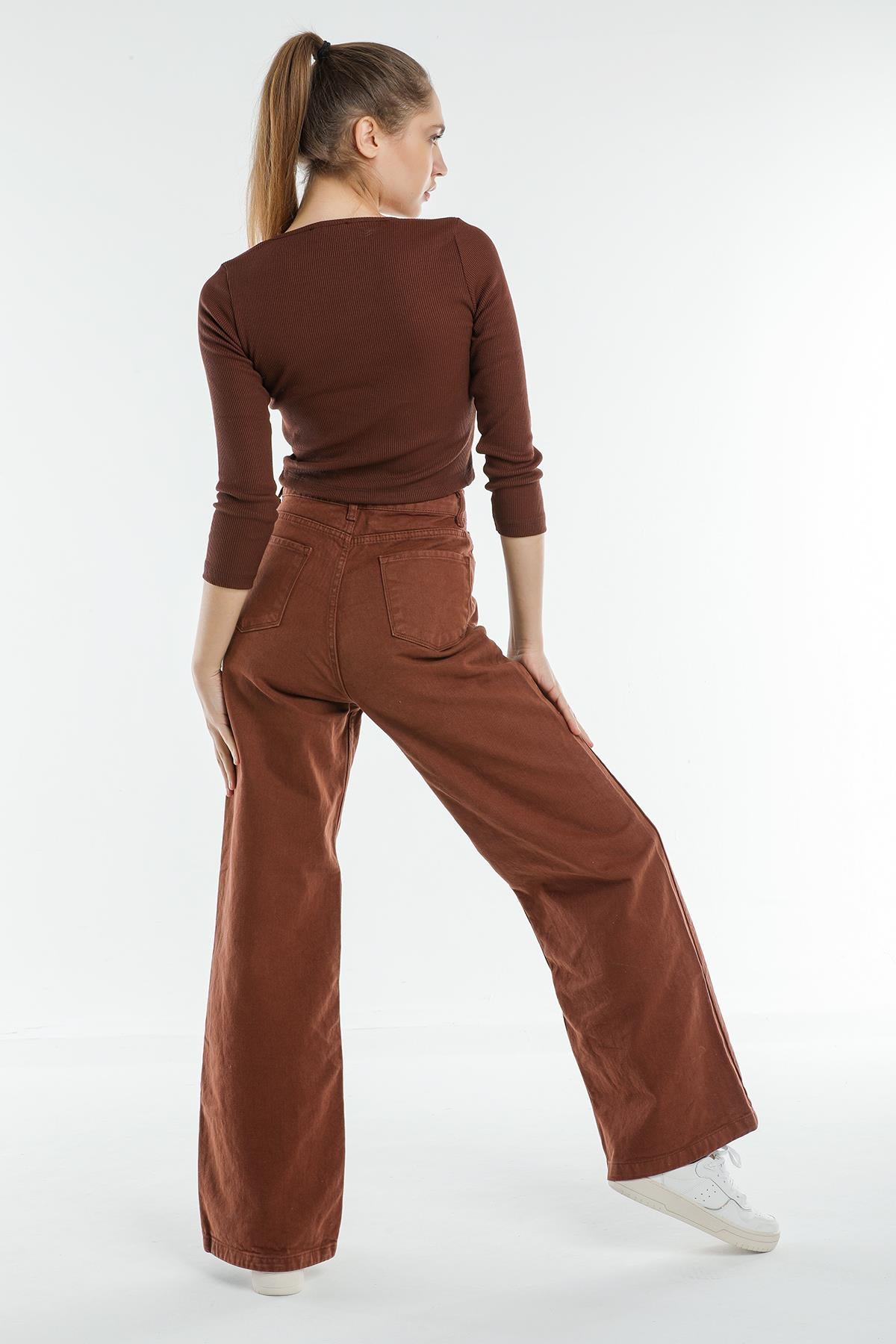High waist wide trotting wide leg jeans women jeans