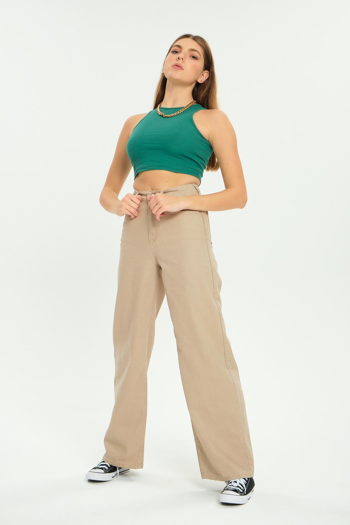 High waist wide trotting wide leg jeans women jeans