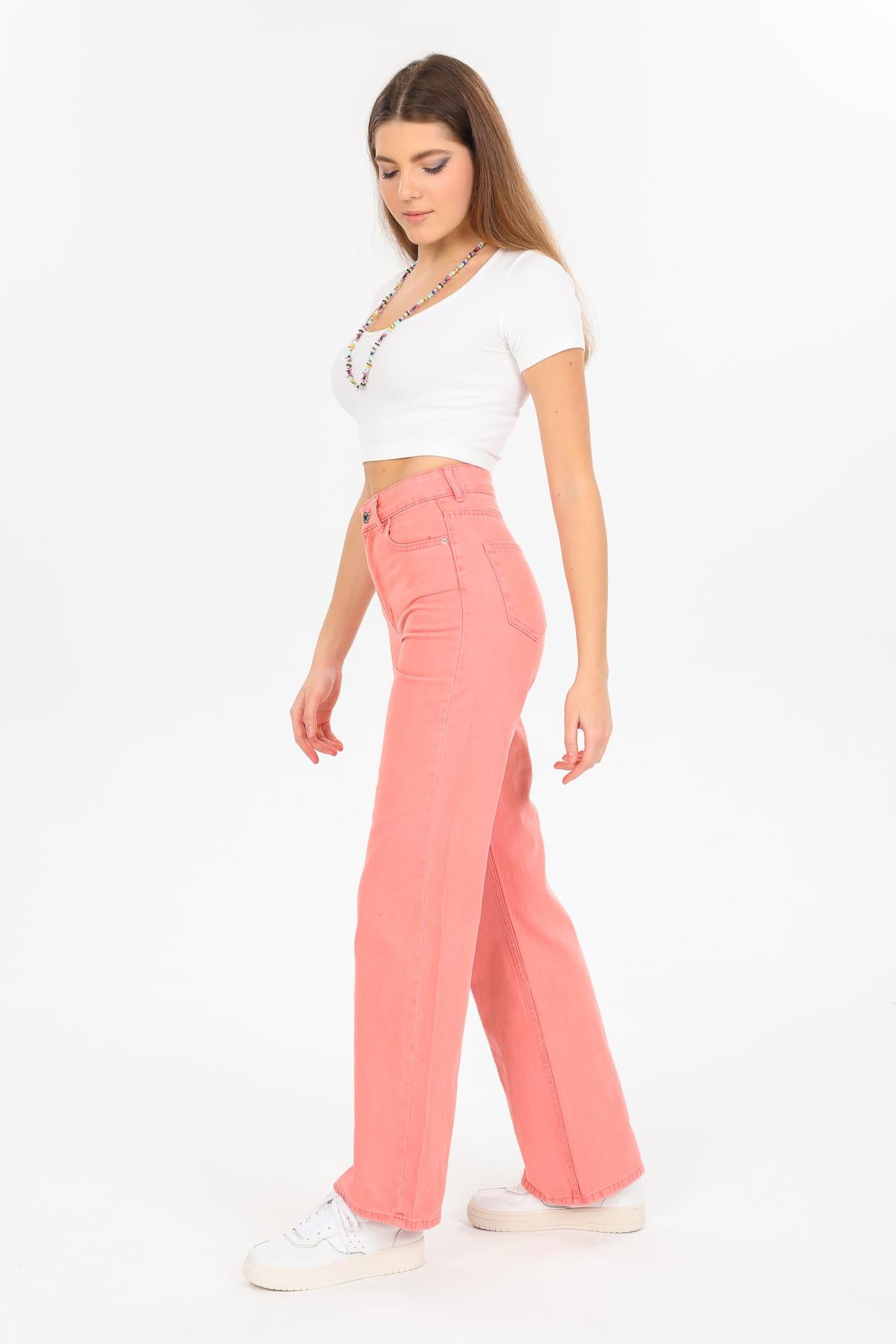 High waist wide trotting wide leg jeans women jeans