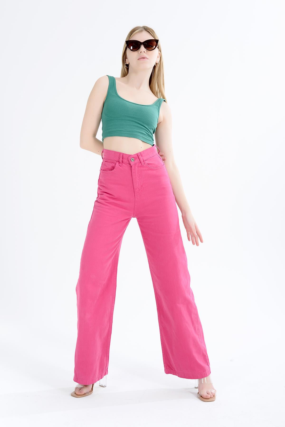 High waist wide trotting wide leg jeans women jeans