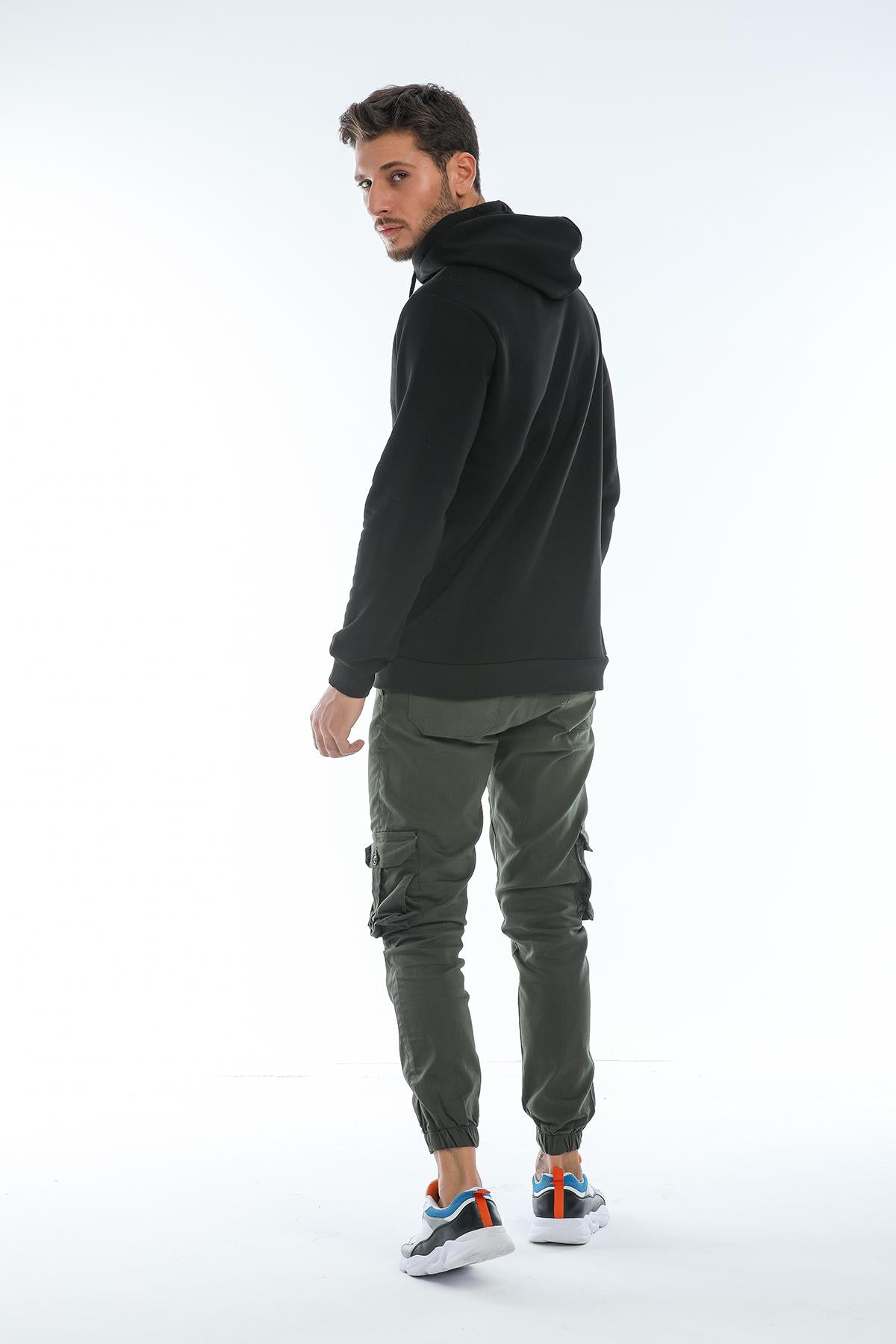 Houston printed with hooded large cutting men's in -men's fleece sweatshirt