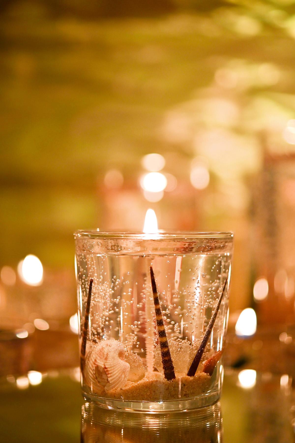 Handmade fragrant gel candle code: bahama