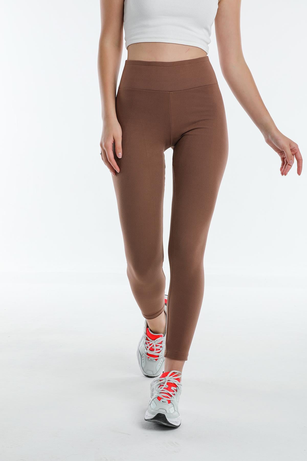 High waist, gathering Yumoş Winter Flexible leggings