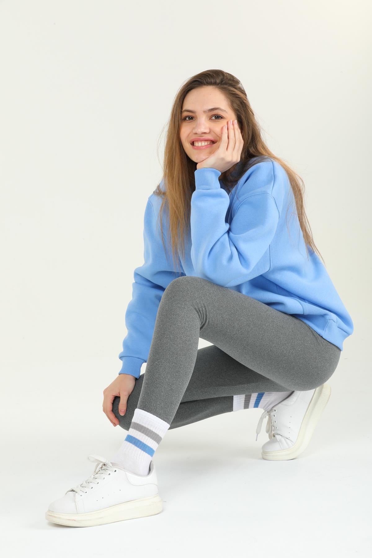 High waist, gathering Yumoş Winter Flexible leggings