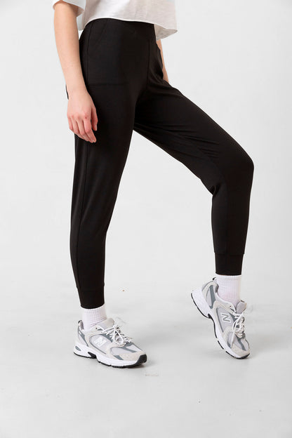Beli Lastikli, Çift Cepli, toparlayıcı Yüksek Bel Jogger Eşofman Altı Joggers