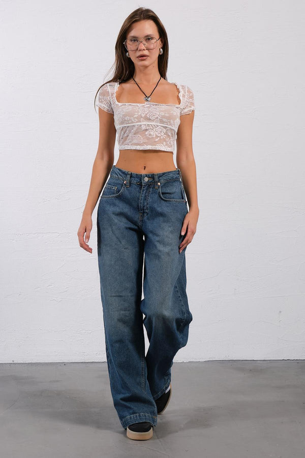 Loose Cut Denim Wide Leg Comfortable Baggy Jeans Loose Women's Trousers