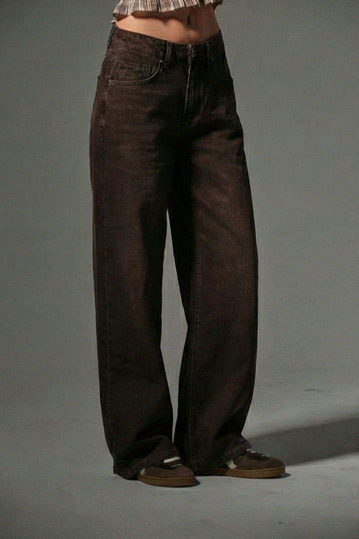 Bol Kesim Denim Geniş Paça Rahat Baggy Jean Kot Salaş Kadın Pantolon @Varese Maule