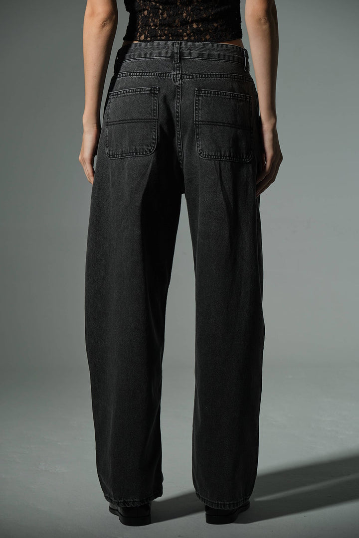 Bol Kesim Ekstra Yüksek Bel Balloon fit baggy Jean Kot Salaş Kadın Pantolon @Cuneo Balon Maule