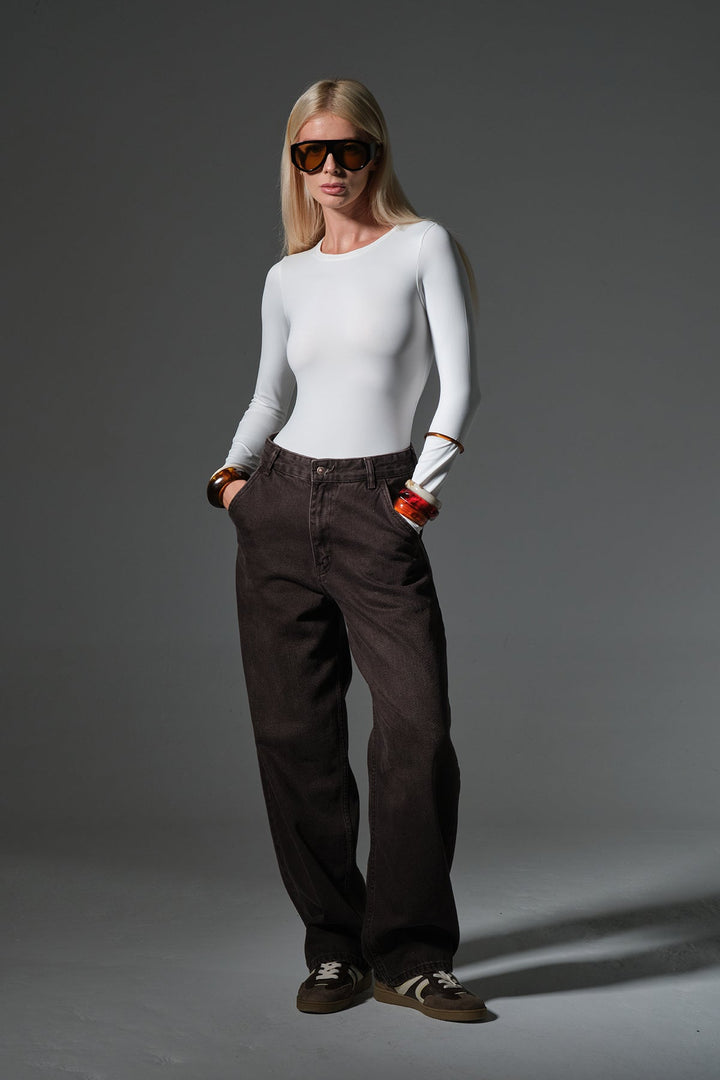 Bol Kesim Ekstra Yüksek Bel Balloon fit baggy Jean Kot Salaş Kadın Pantolon @Cuneo Balon Maule