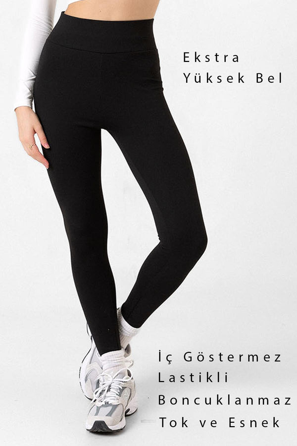 Extra High Waist Corset Effective Elastic Non-Seeing Steel Interlock Knitted Women's Leggings