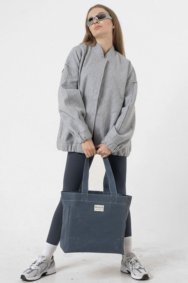 Maule Medium Size Waxed Canvas 100% Cotton Women's Shoulder Bag Tote Bag
