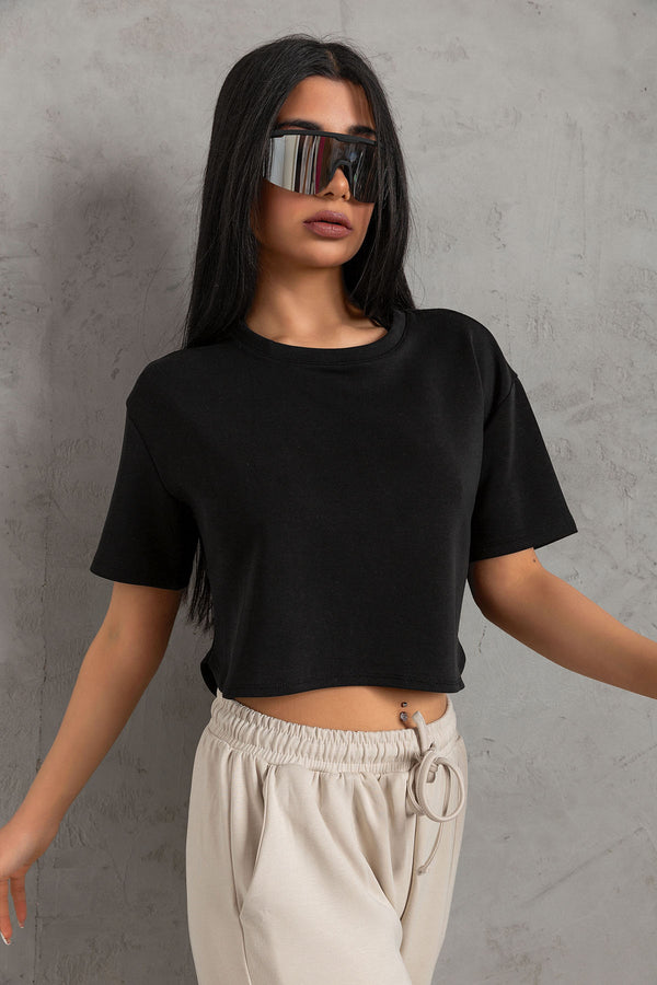 Ultra Yumuşak Dokunuş: Modal Crop Top Serisi Kadın Tişört @Savona