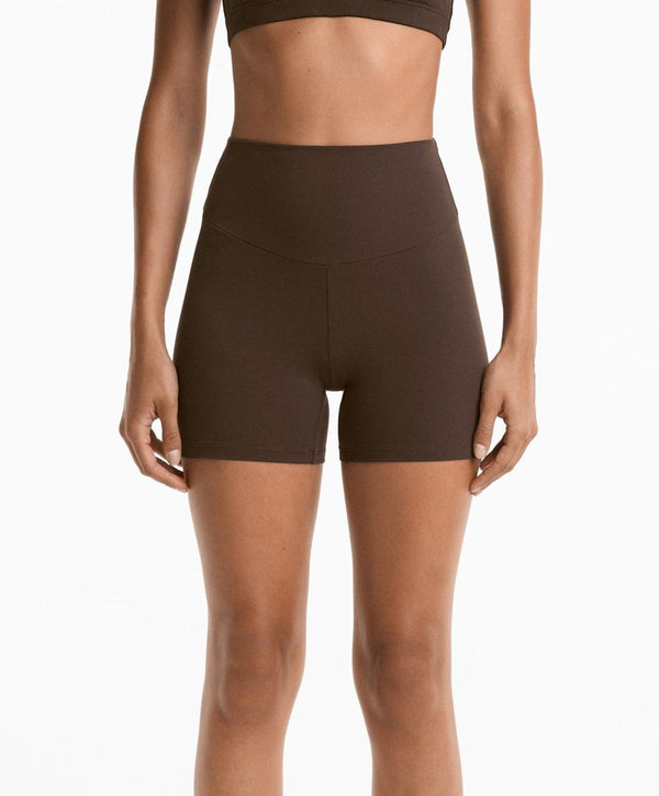 yüksek bel toparlayıcı esnek kumaş, kadın spor taytı 10 cm comfortlux high rise hot pants Domoda