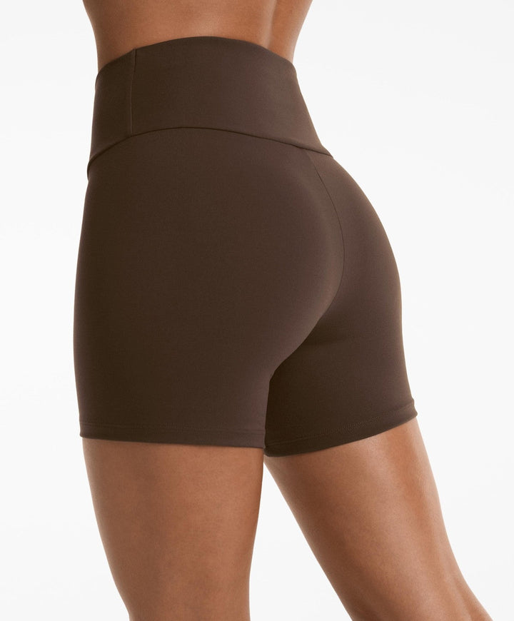 yüksek bel toparlayıcı esnek kumaş, kadın spor taytı 10 cm comfortlux high rise hot pants Domoda