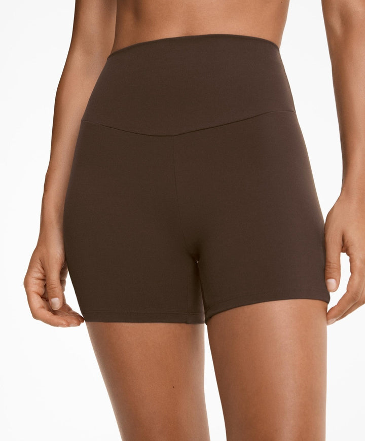 yüksek bel toparlayıcı esnek kumaş, kadın spor taytı 10 cm comfortlux high rise hot pants Domoda
