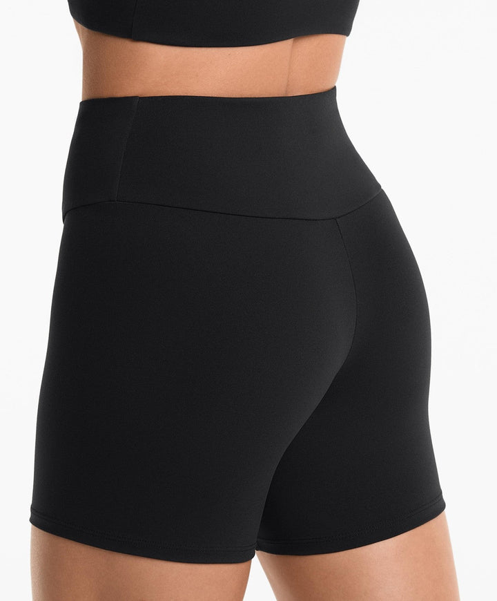 yüksek bel toparlayıcı esnek kumaş, kadın spor taytı 10 cm comfortlux high rise hot pants Domoda