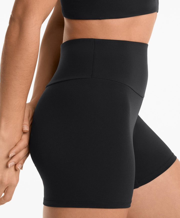yüksek bel toparlayıcı esnek kumaş, kadın spor taytı 10 cm comfortlux high rise hot pants Domoda