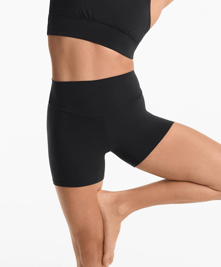yüksek bel toparlayıcı esnek kumaş, kadın spor taytı 10 cm comfortlux high rise hot pants Domoda