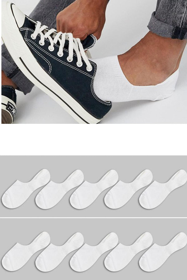 Pack of 10 Cotton Suba invisible non-slip heel silicone Men's Socks