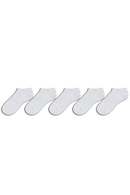 5'li paket %80 Pamuklu Patik Sneakers Erkek Kadın Unisex Çorap
