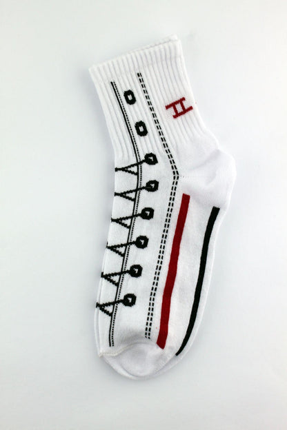 5 -pack shoe patterned half concert men's socks