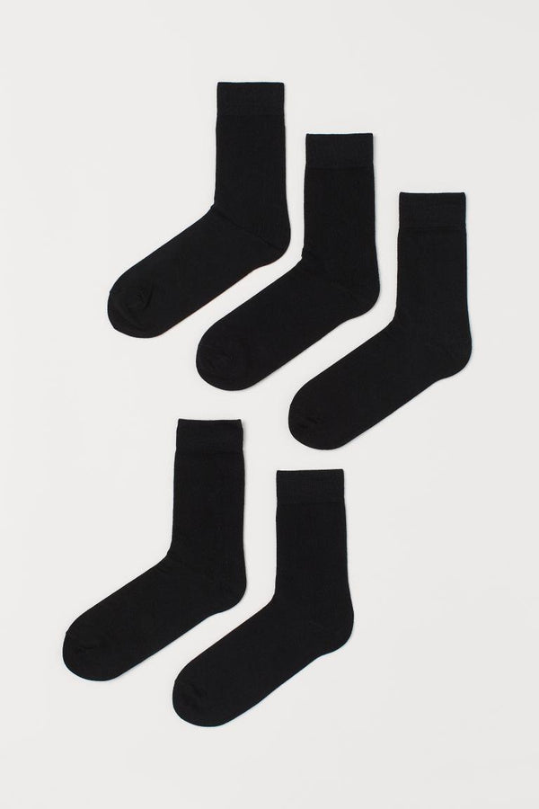 Pack of 5 black color socket Men's Socks