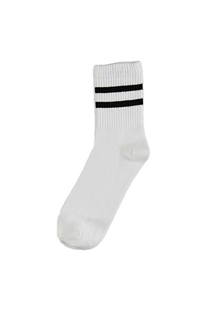 6'lı paket Pamuklu Çizgili Yarım Konç erkek - Kadın Unisex Çorap