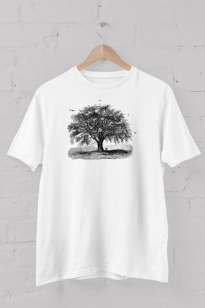 Tree Printed Bicycle Bike Men's T -shirt