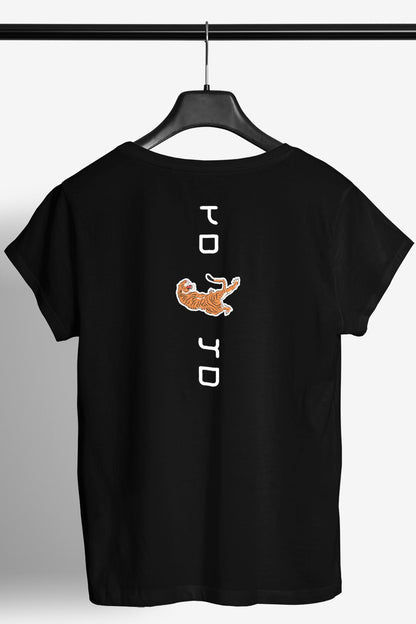 Behind Tokyo Tiger Printed, Cotton Crew Neck Men's T -shirt