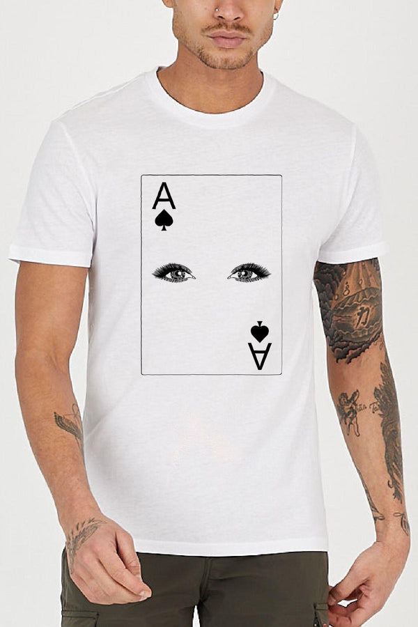 Ace Eye Printed Crew Neck Men's T-Shirt