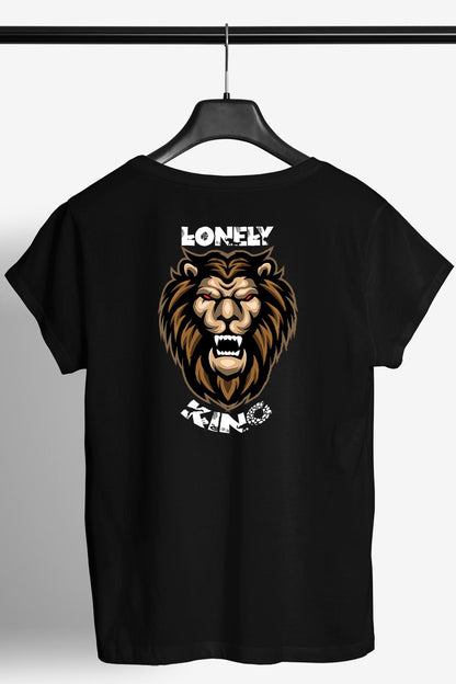 Lion Graphic Printed Crew Neck Men's T -shirt