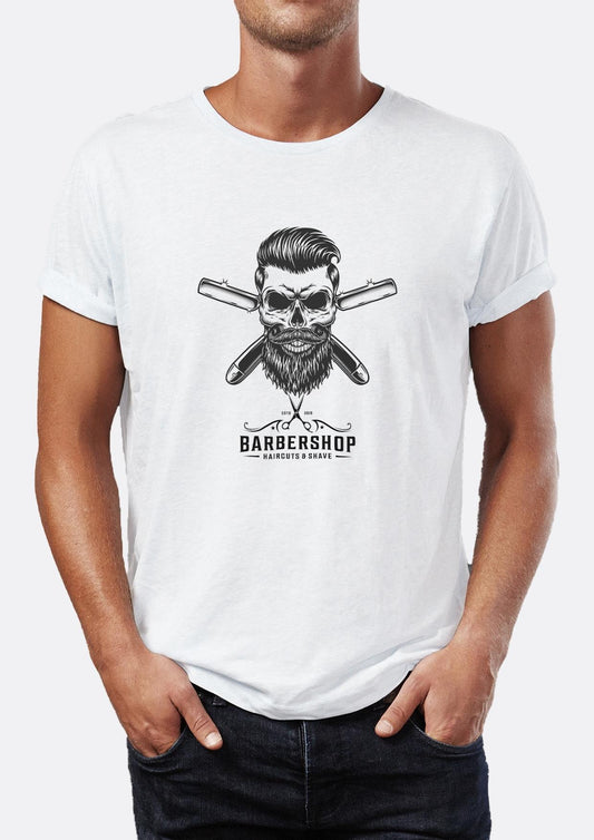 Barber Shop Berber Graphic Printed Bicycle Bike Men's T -shirt