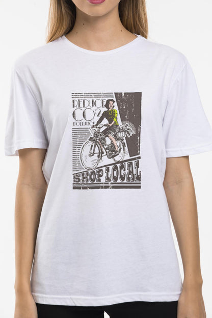 Bicycle Women Printed Oversize Crew Neck women T -shirt