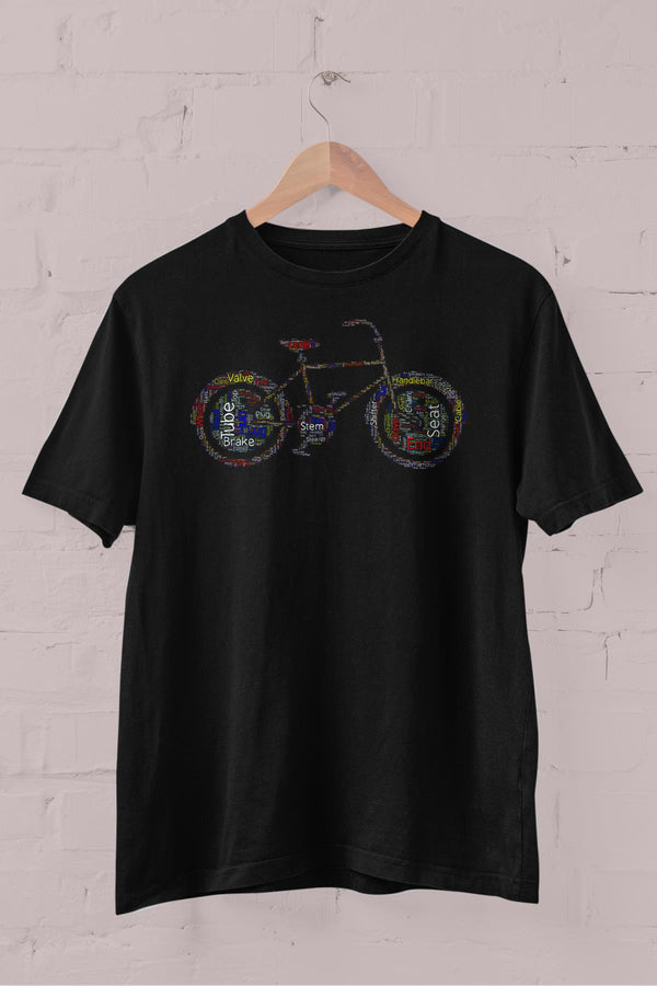 Bicycle Printed Crew Neck Men's T-Shirt