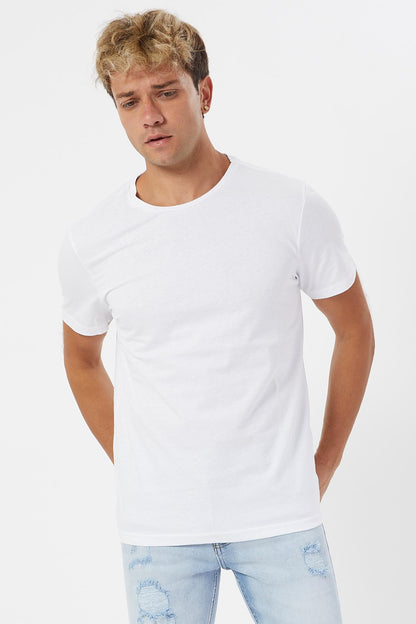 Crew Neck Basic Short Sleeve Cotton Men's T -shirt
