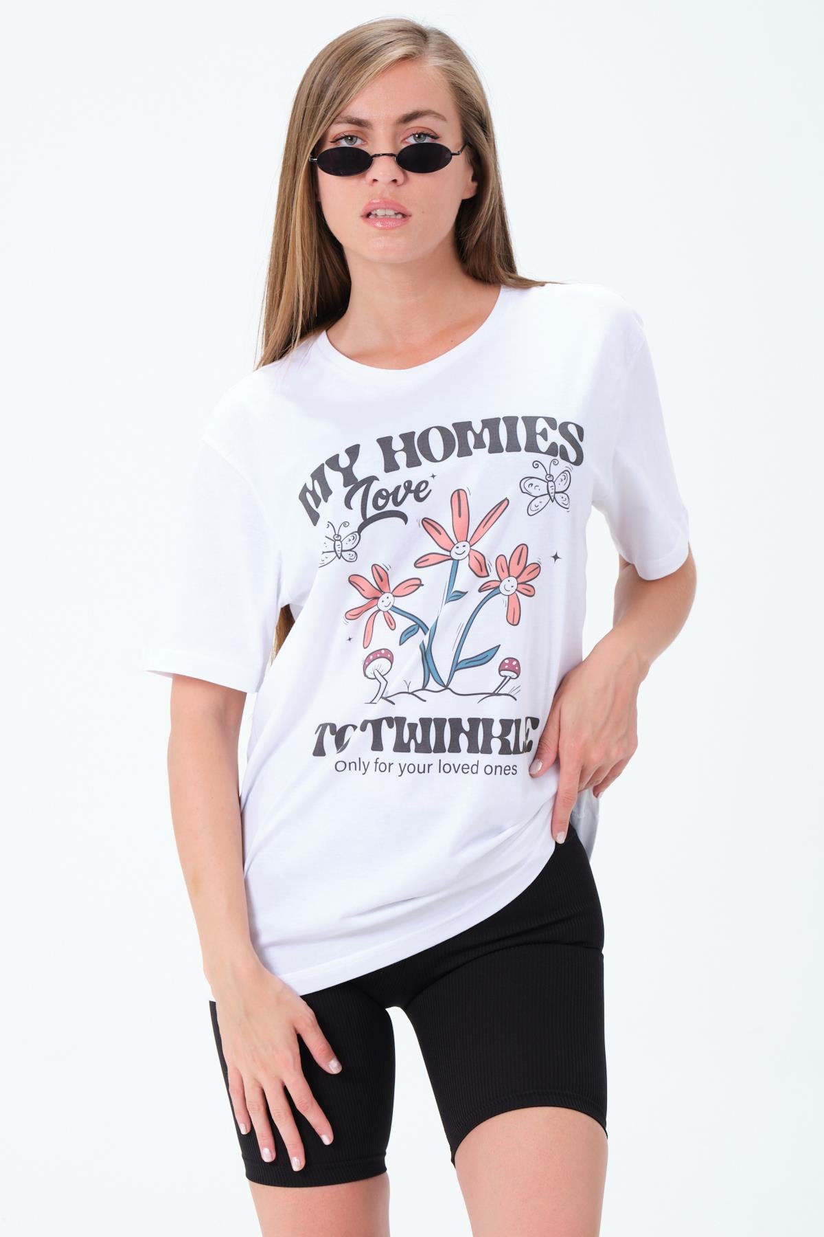 Crew Neck homies printed anthrole overwoman female T -shirt
