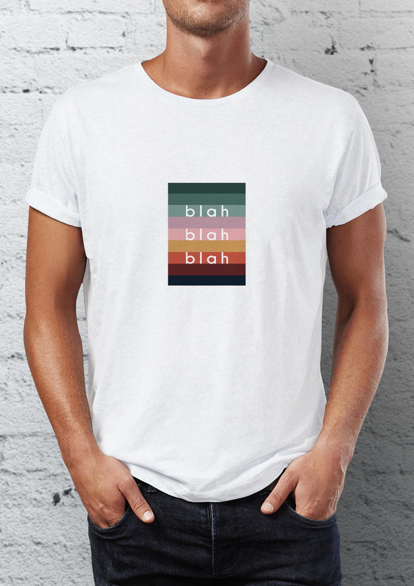 Blah blah blah Printed Crew Neck Men's T-Shirt