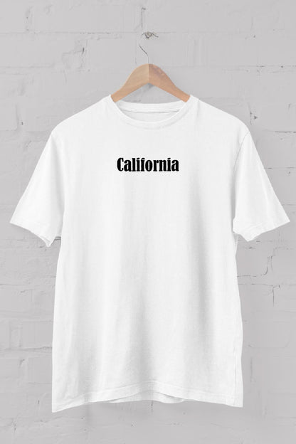 California printed Crew Neck men's t -shirt
