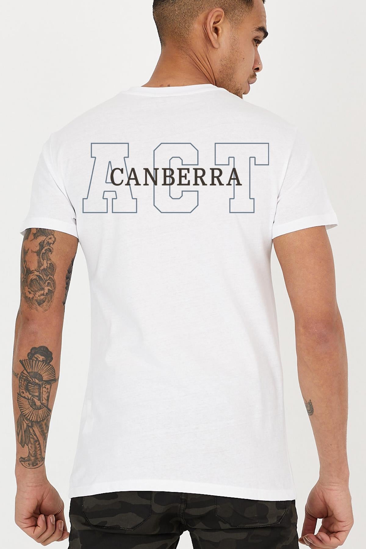 Canberra Sırt Baskılı Bisiklet Yaka Rahat Reguler Kalıp Erkek Tişört