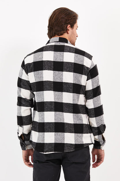 Double Pocket Caple Plaid Men's Shirt